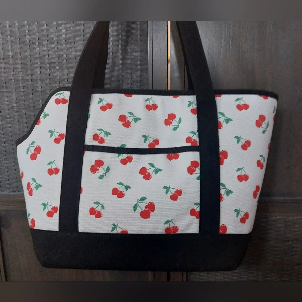 Betsey Johnson Cherry Heart Pet Tote Bag Carrier NWT